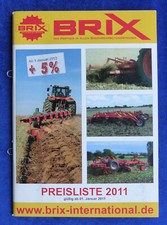 638) Brix Pflüge Eggen Grubber - Preisliste 2011 - Prospekt Brochure 01.2011