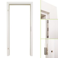 HORI Zarge Weißlack Eckkante glatt gefälzt inkl. Schließblech & Band Bausatz