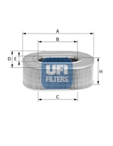 Ufi luftfilter 871 - luftfilter, 27.871.00