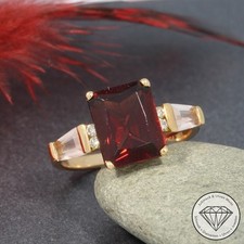 Wert 1090 € Brillant Granat Rosenquarz Ring 750 18 Karat Rose Gold xxyy