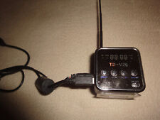 Mini Lautsprecher mit Radio, Antenne, USB, ca. 5x5x5cm, schwarz