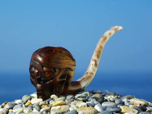 Mummy skull churchwarden - skull,