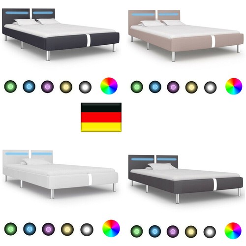 Polsterbett mit led einzelbett - mit,