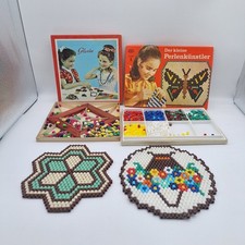 Holzperlen, Plastikperlen, Perlenuntersetzer  DDR 