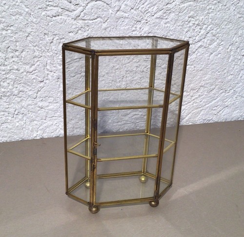 Vintage messingrahmen vitrine - messingrahmen,,