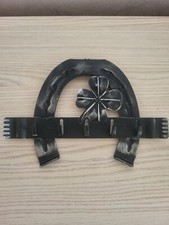 Garderobenhaken - Kleideraufhänger - Schmiedeeisen - Metall - 5 Haken - Hufeisen