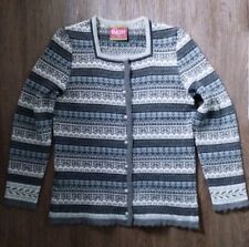 Oleana Norway Strickjacke, 100% Alpaka Wolle, Grautöne, Gr. S, top