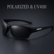 Sport Sonnenbrille UV400 Polarisiert Schwarz Matt Unisex Outdoor Fahrrad Angeln