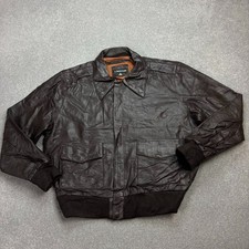 Leder Fliegerjacke Erwachsene X Large braun Flieger Bomber Militär USA Flug Herren