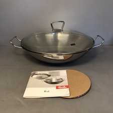 FISSLER WOK Kunming 35cm 36cm mit Glasdeckel | Edelstahl | Neu mit OVP #2