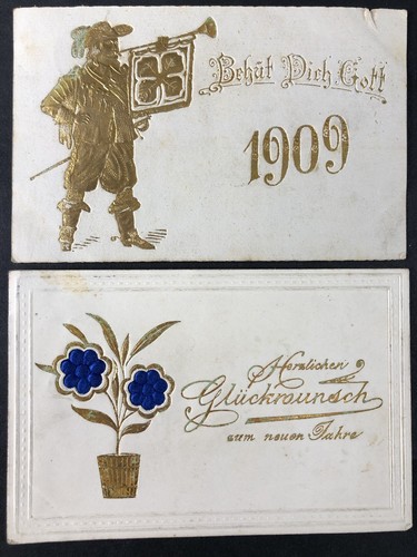 Goldprägekarten gel - -2-,