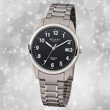 Armbanduhr Titan grau silber