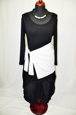 Designer-LAGENLOOK Jersey-Binde-Cacheur Blender Hüftmogler weiß