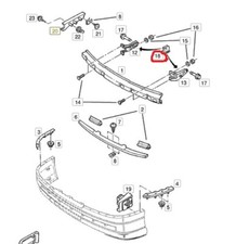 Opel Omega A Senator B Halter Auflage Stoßfänger Stoßstange vorne NEU orig. 3x
