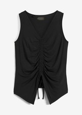 Neu Top Gr. 56/58 Schwarz Damen Shirt Hemd Bluse Tunika ohne Ärmel