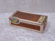 V3KAGN - Antike  Holz Zigarrenkiste Traumbild - Vintage - LEER