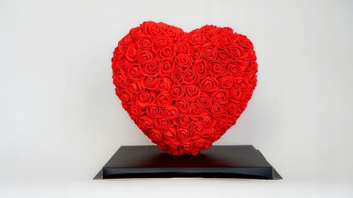 Rosenherz aus schaum - schaum, rosen