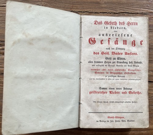 Altes glogauer gesangbuch 1848 - glogauer,