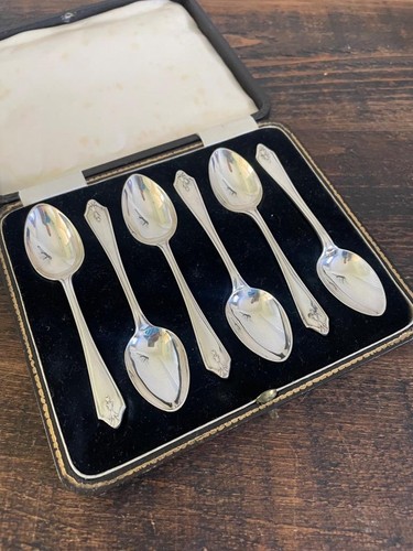 Set gepunzte silberlöffel - set, 6