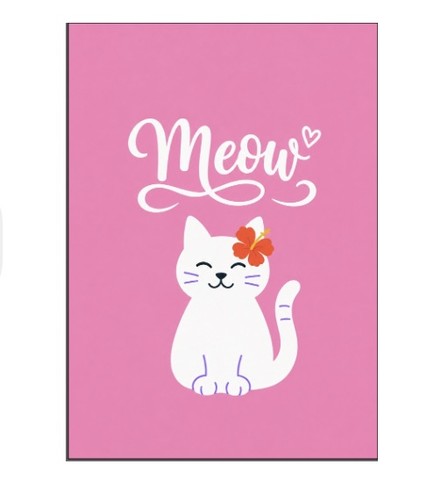 Meow postkarte katze - 5x,