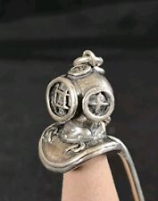 Ausgefallener Schlüsselanhänger Taucherhelm 925 Silber