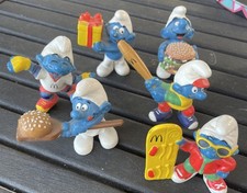 6 Stück Schlümpfe Schleich / Peyo  - Jubiläum 1996 - McDonalds Sammlung Happy