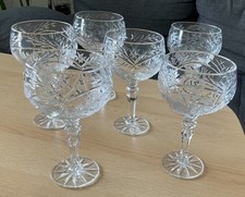 Bohemia Crystal Bleikristall, Weingläser, Rotweingläser 6 St. alt Top Zustand