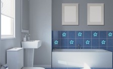 Hibiskus Blumen Fliesen Aufkleber  Fliesenaufkleber Fliesendekor Matt/Glanz H18