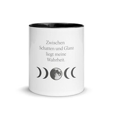 Tasse mit Spruch & Mondphasen
