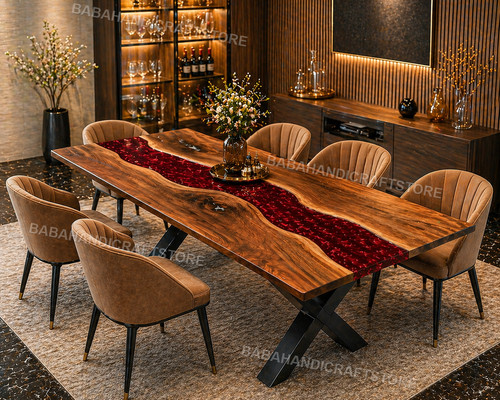 Luxus live edge nussbaum - live,