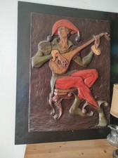 Fiberglas Bild Vintage Jester und Die Mandoline