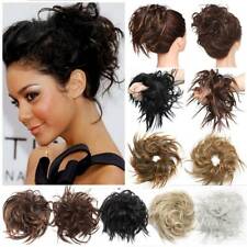 Lockig Zopfgummi ZERZAUST Hepburn DUTT Haarteil Scrunchie Haarverlängerung Weich