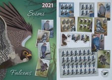 Rumänien 2021 Vögel,Falken,Waldfalke,Zwergfalke,Merlin,Wanderfalke Mi.7823-26