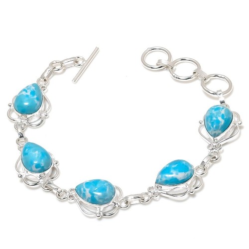 Blauer larimar edelstein 925 - blauer,