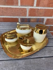 Alter Raucherset mit Tablett Messing 50er 60er Jahre, Vintage Alt RAR