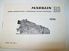 Märklin H0 3026 - Bedienungsanleitung Dampflok BR 01 - guter Zustand