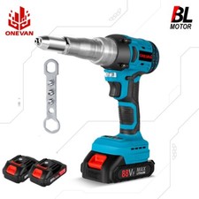 ONEVAN Elektrisch 20000N Akku Nietpistole Blindnietgerät Popnietenzange w/2 Akku