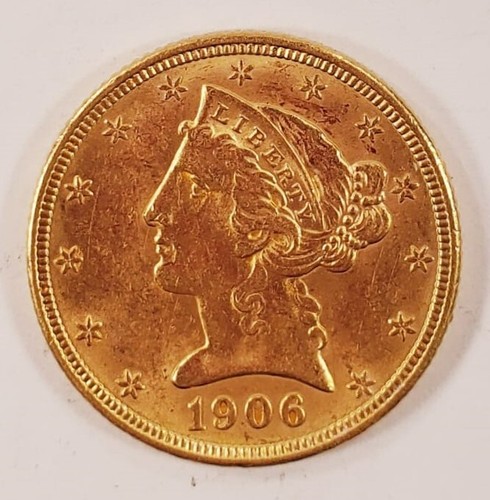 1906 gold liberty - 1906-d, halb