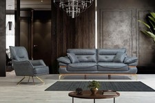 Moderne graue wohnzimmer - moderne,
