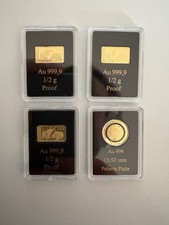 Goldbarren 4 Stück 0,5 Gramm 999 Gold
