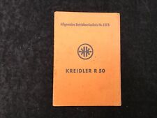 Betriebserlaubnis Kreidler Roller R50 Mai 1954