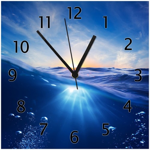 Wallario wanduhr aus glas - aus,