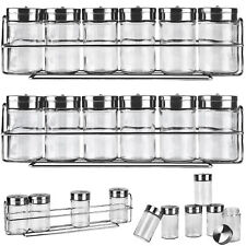 Gewürzstreuer Set Gewürzregal Pfeffer Salz Gewürz Streuer Dosen Grau Edelstahl