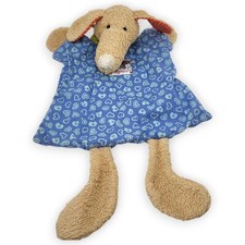 SIGIKID Hund Schmusetuch Schnuffeltuch Frottee Blau Braun 32 x 21 cm Kuscheltuch