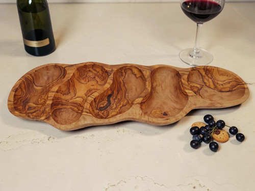 Olivenholz antipasti schale - olivenholz, antipasti-schale