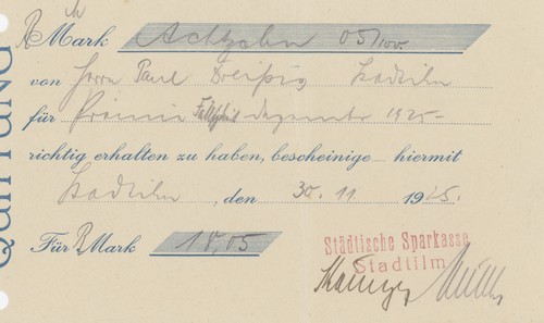 Quittung stadtilm städtische - quittung,