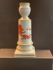 Meissen Kerzenleuchter, Ming Drache rot mit gold