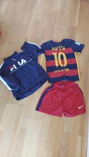 Messi Fussball Trikot & Hose Gr. 104 + Fila Trainingsjacke / Fußball 