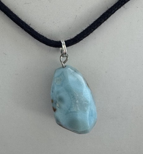 Larimar trommelstein anhänger - trommelstein,