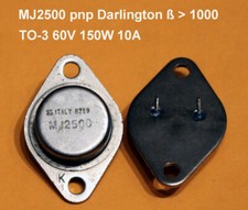 MJ250 Darlington Transistor Si PNP  TO-3 60V 150W 10A 150W geprüft ß 1000 NOS